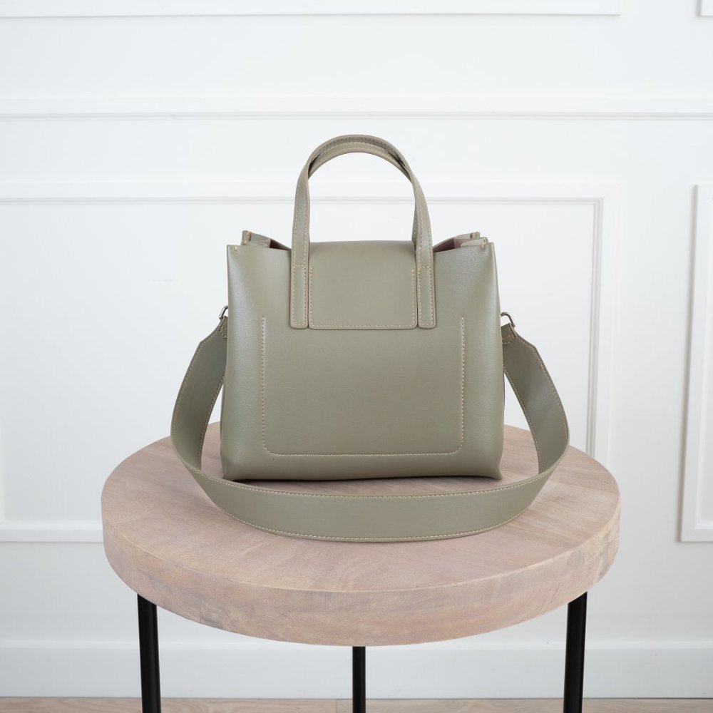😍The Stella Genuine Leather Satchel Bag - Moss - Picture 10 of 14